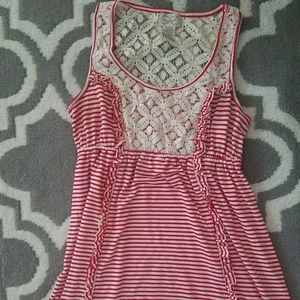 Eyelash Couture striped ruffle dress